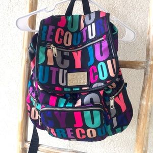 NWOT JUICY COUTURE MONOGRAM LEATHER BACKPACK